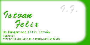 istvan felix business card